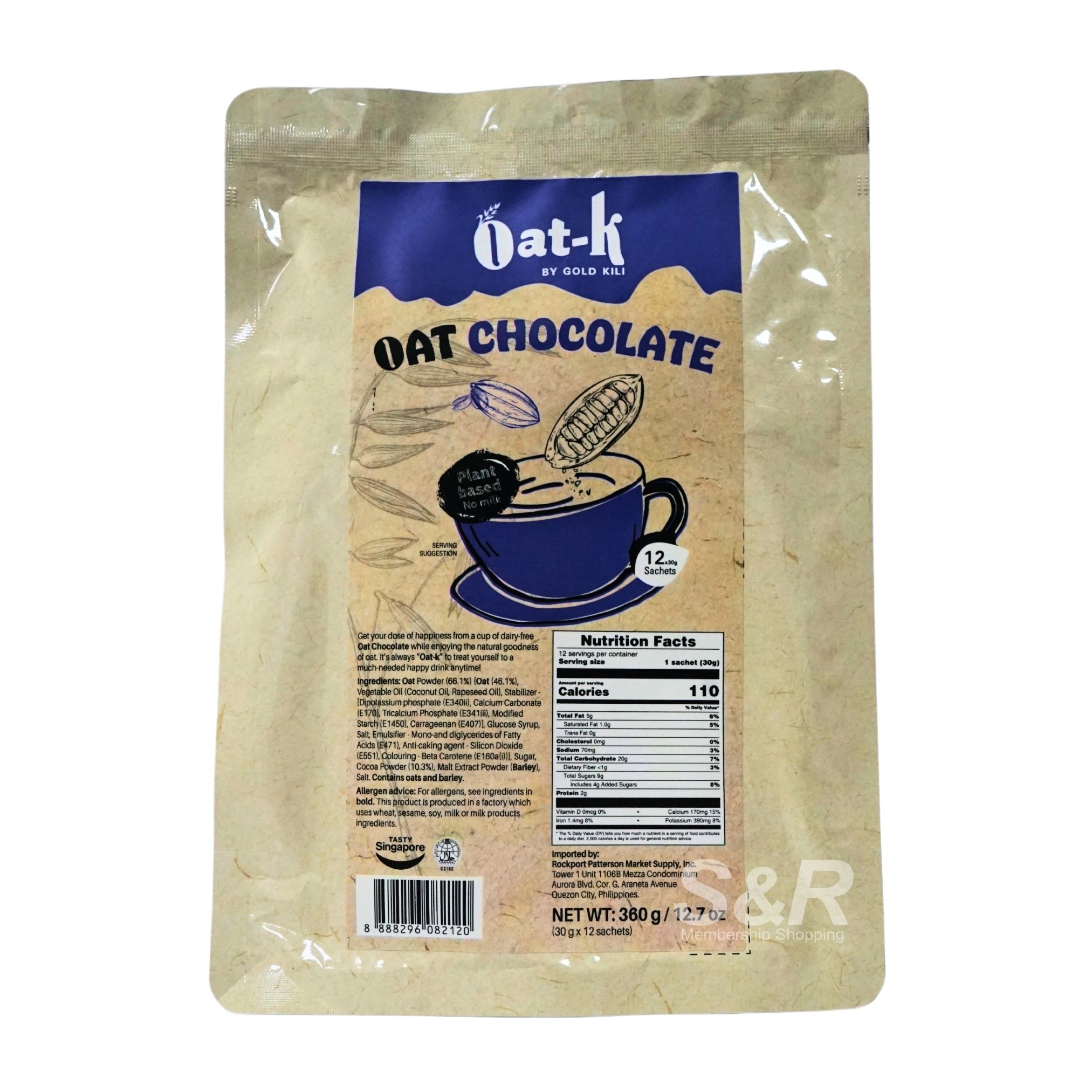 Oat-K by Gold Kili Oat Chocolate 12pcs x 30g Oat-K by Gold Kili Oat Chocolate 12pcs x 30g